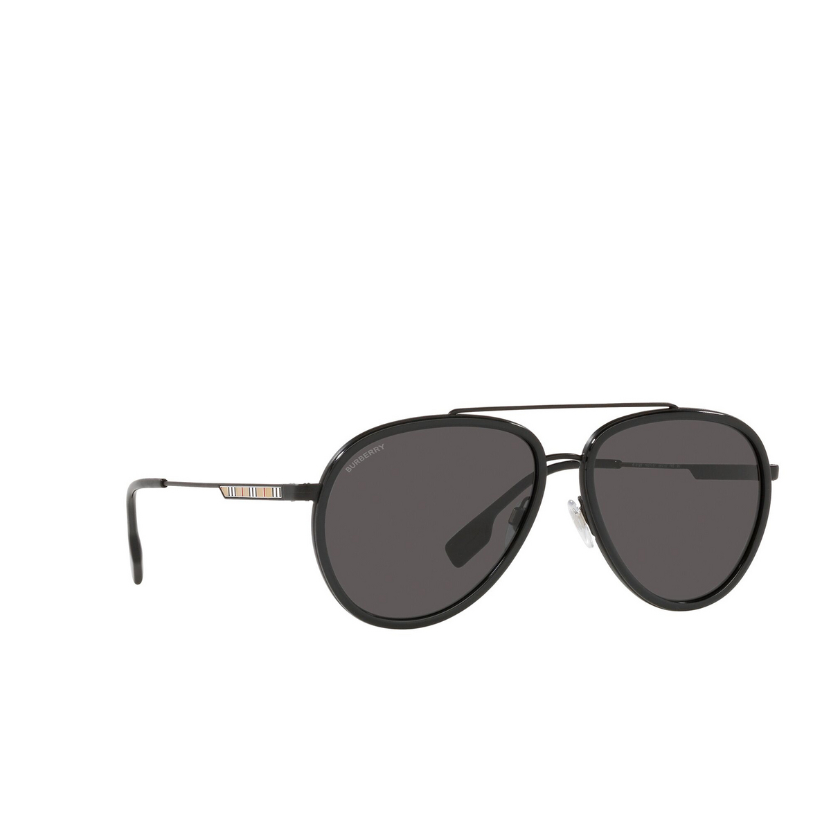Burberry OLIVER Sunglasses 100787 Black - three-quarters view