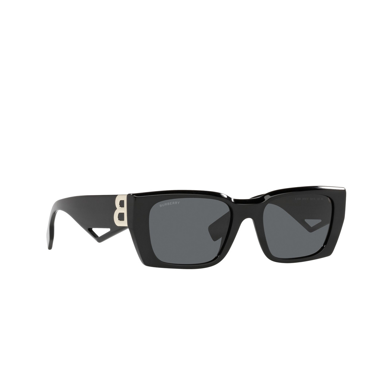 Burberry POPPY Sunglasses 387887 Black - three-quarters view