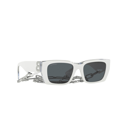 Occhiali da sole Burberry POPPY 392187 top white on transparent - tre quarti