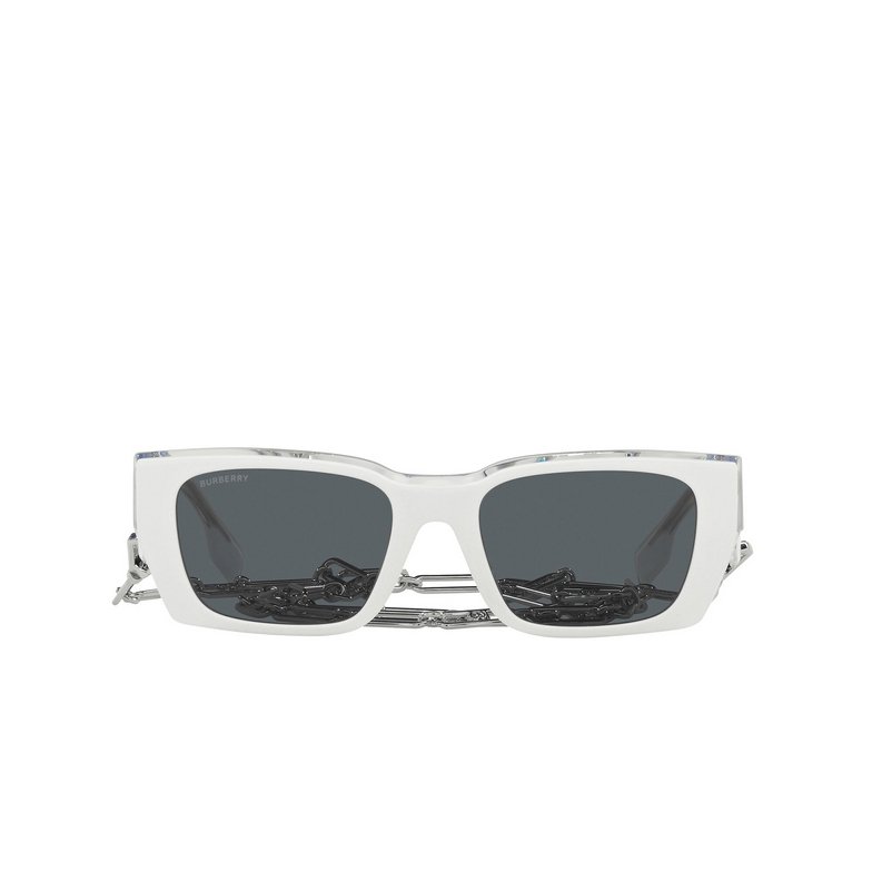 Occhiali da sole Burberry POPPY 392187 top white on transparent - 1/4