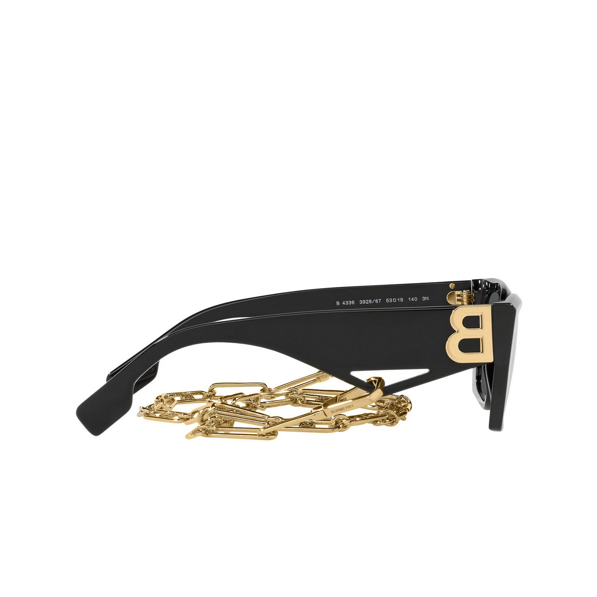 Burberry® Rectangle Sunglasses: Poppy BE4336 color Black 392887 - 3/3.