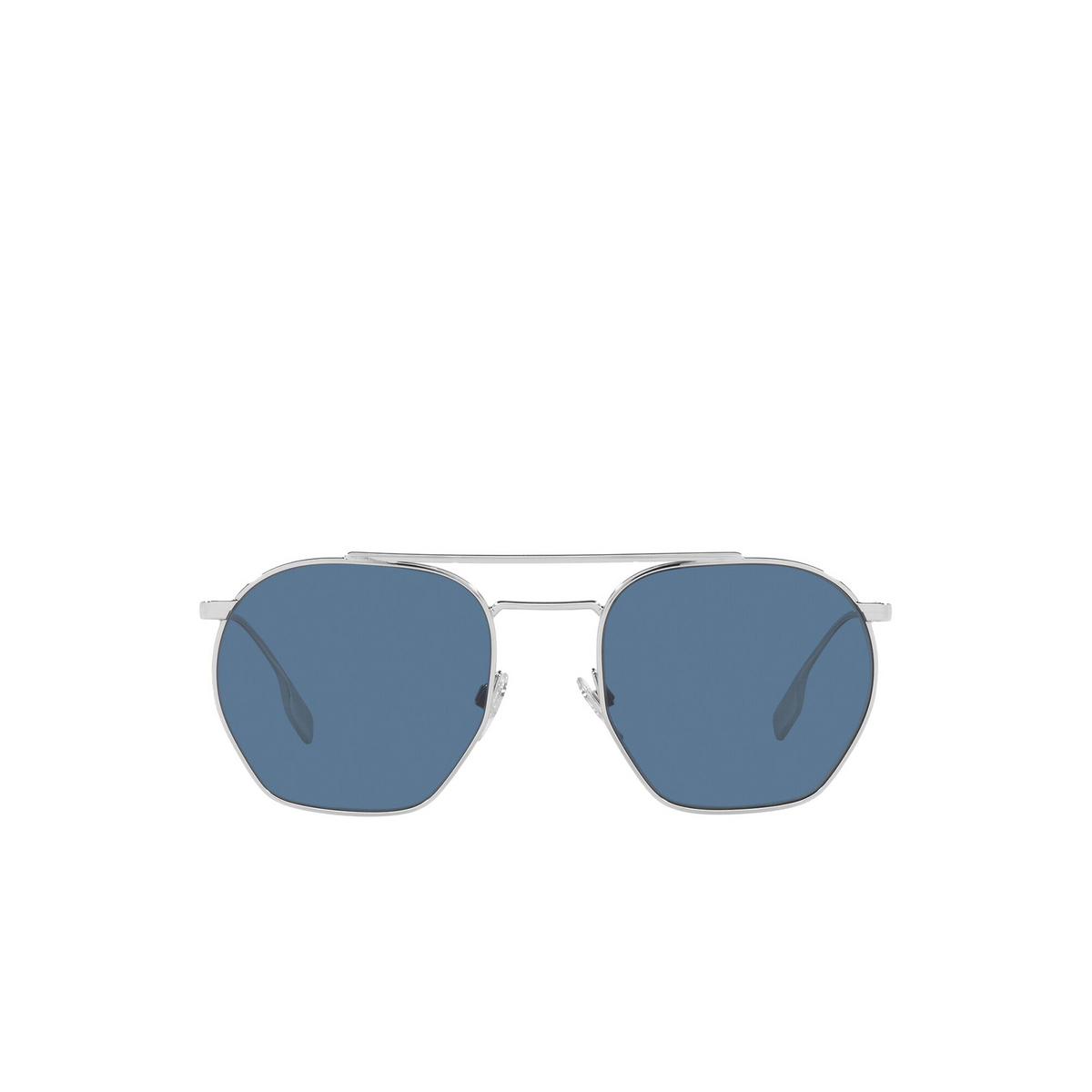 Burberry® Aviator Sunglasses: Ramsey BE3126 color Silver 100580 - front view.
