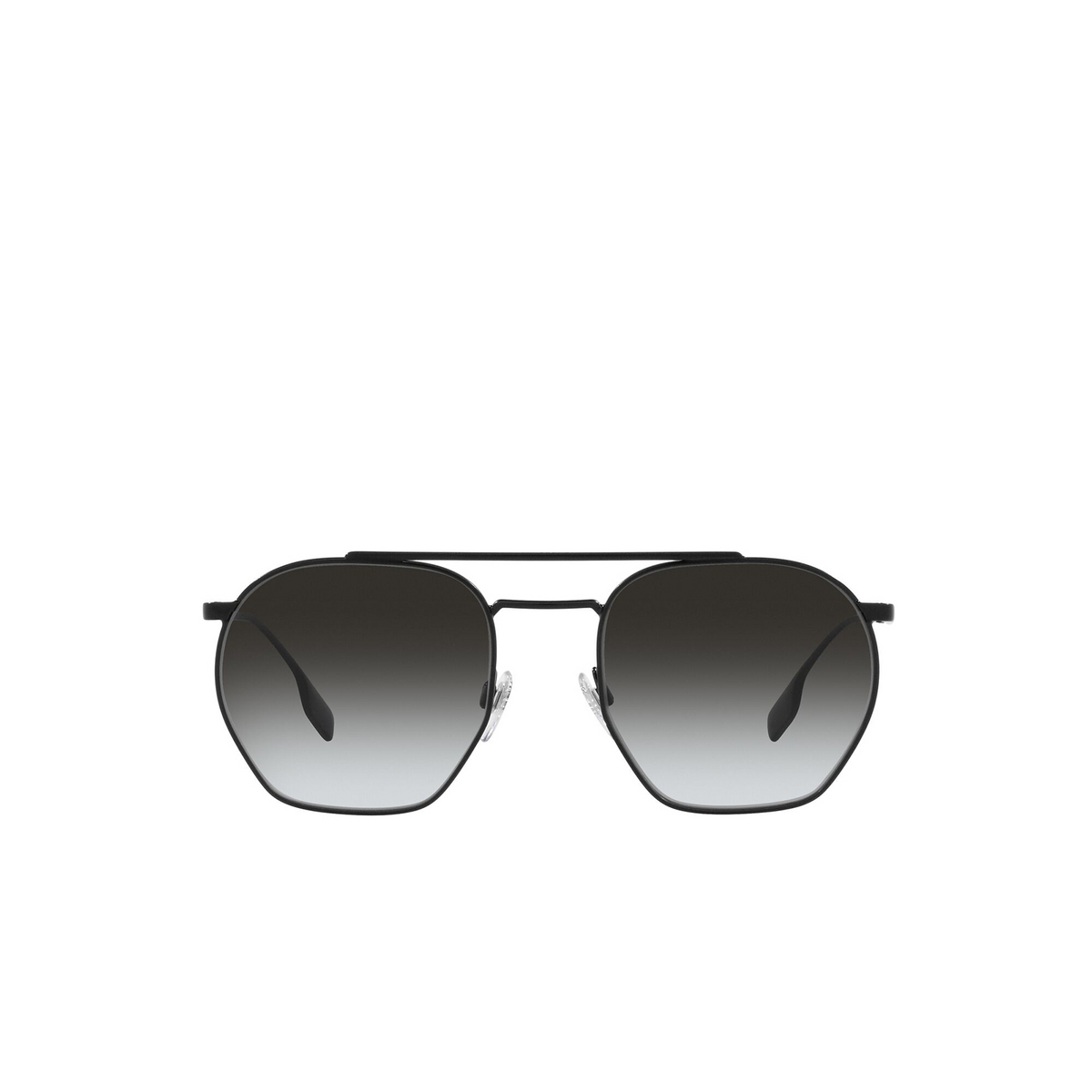 Burberry® Aviator Sunglasses: Ramsey BE3126 color Black 10078G - front view.