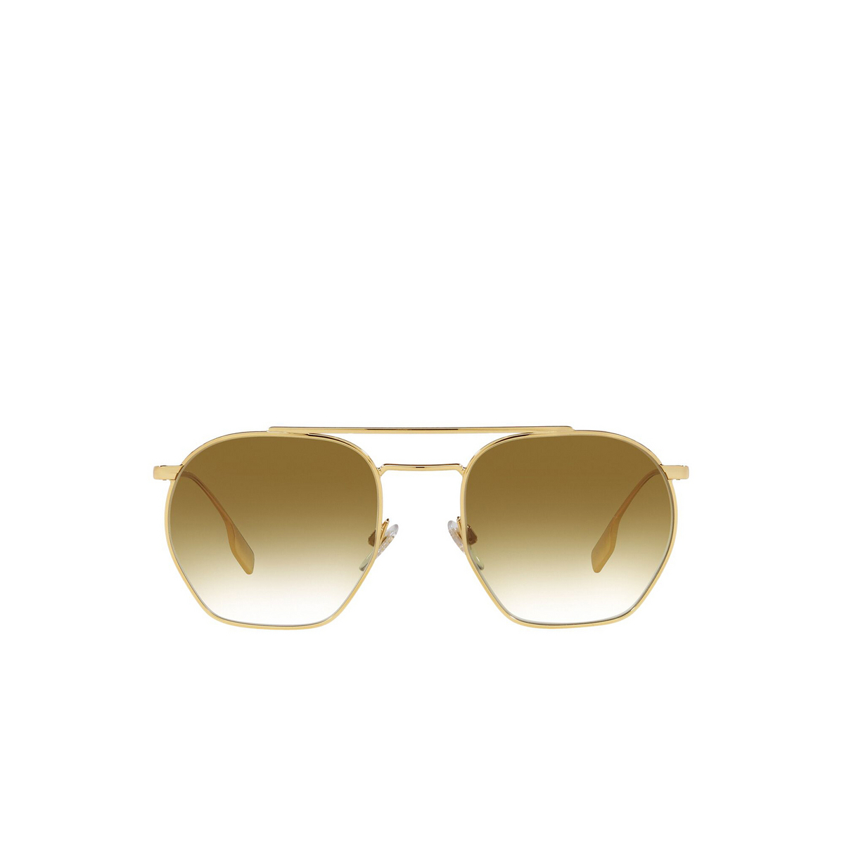 Burberry® Aviator Sunglasses: Ramsey BE3126 color Gold 10178E - front view.