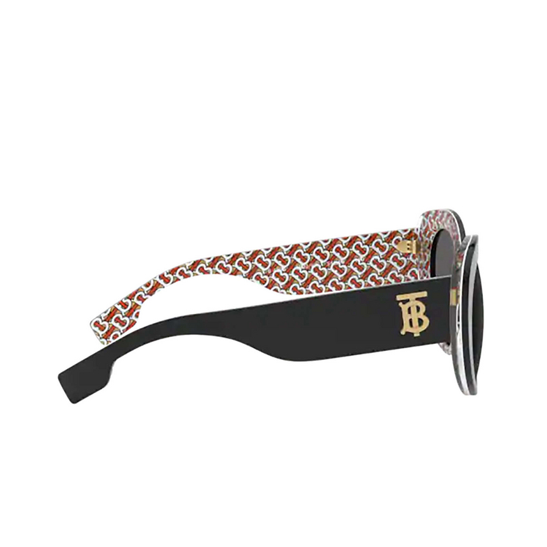 Burberry ROSE Sunglasses 382287 top black on print tb red - 3/4