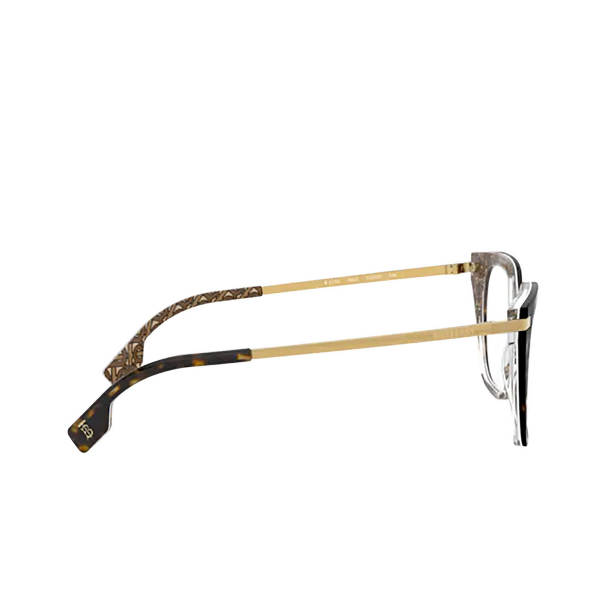 Burberry SEATON Eyeglasses 3827 Top S9 On Tb Brown - product thumbnail 3/4