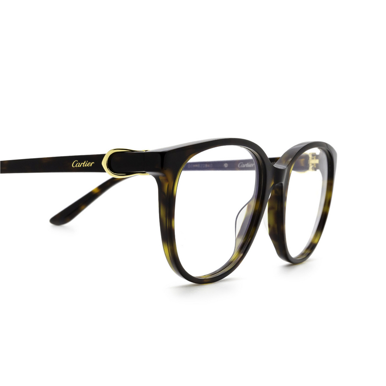 Cartier CT0007O Eyeglasses 002 havana - 3/4
