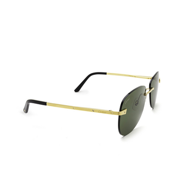 Gafas de sol Cartier CT0035RS 002 gold - Vista tres cuartos