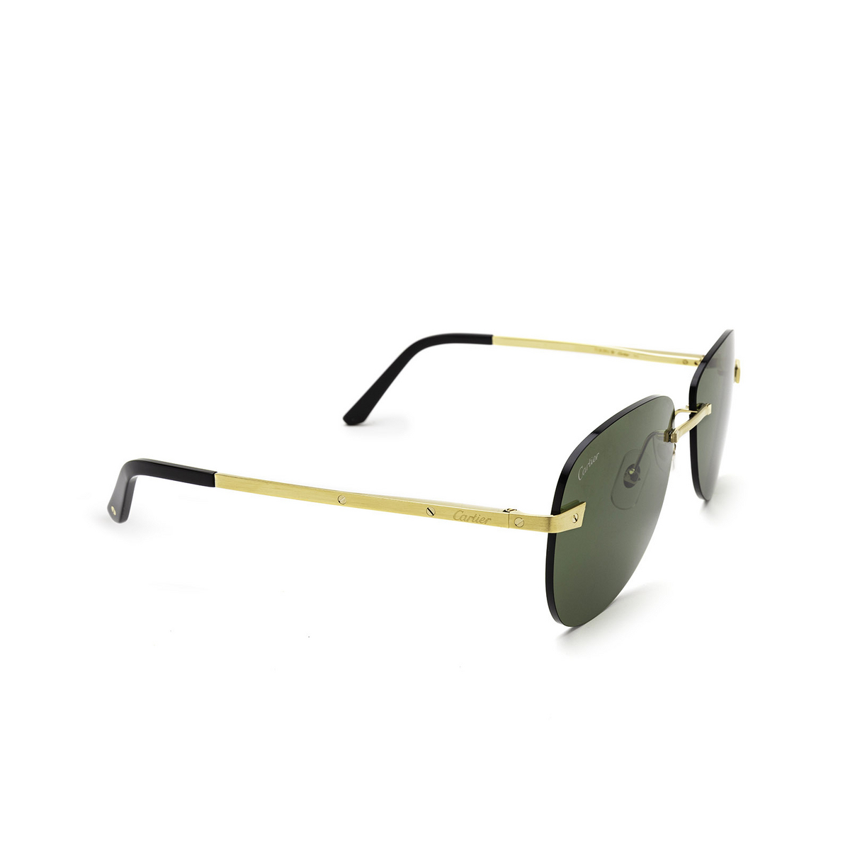 Cartier CT0035RS Sunglasses 002 Gold - three-quarters view