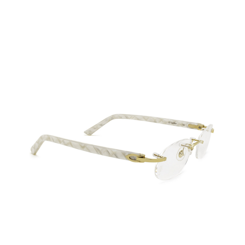 Gafas graduadas Cartier CT0056O 002 white - 2/4