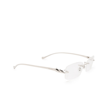 Cartier CT0061O Korrektionsbrillen 003 silver - Dreiviertelansicht