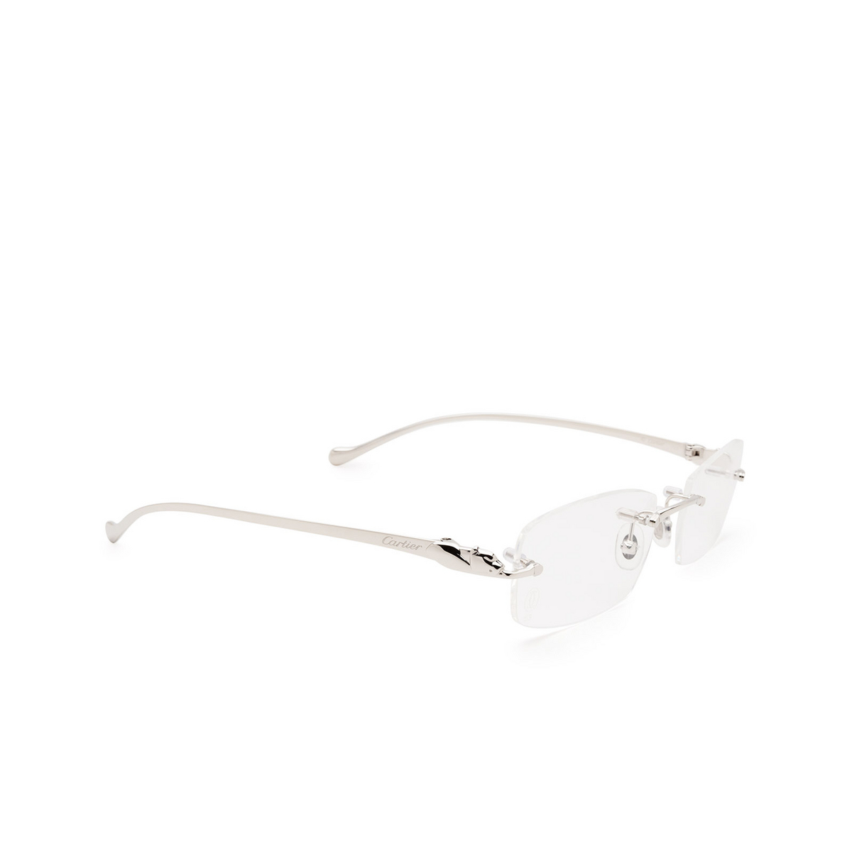 cartier rectangular rimless 53mm metal unisex eyeglasses ct0061o ct0061o