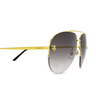 Gafas de sol Cartier CT0065S 001 gold - Miniatura del producto 3/4