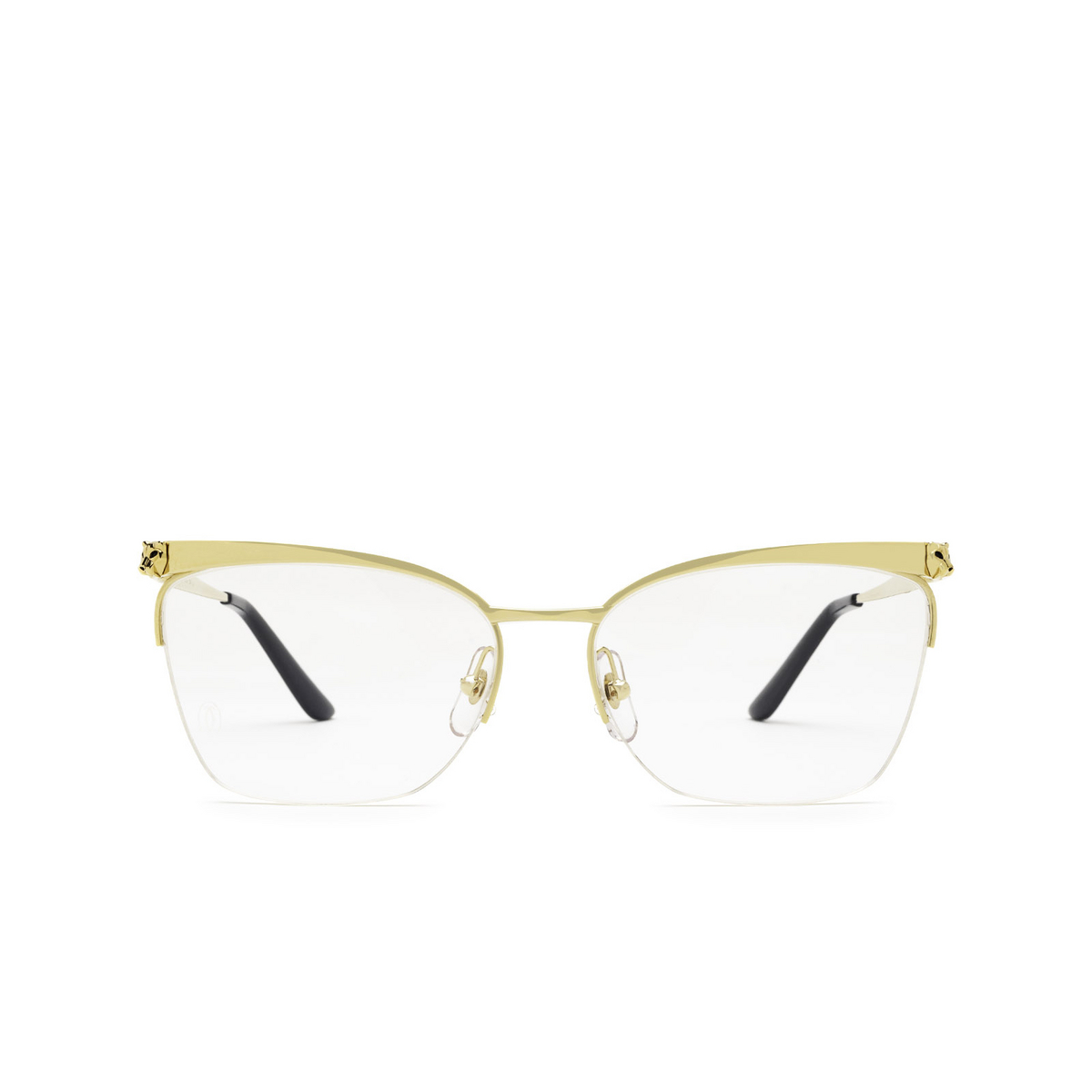 Cartier® Cat-eye Eyeglasses: CT0125O color 004 Gold - front view