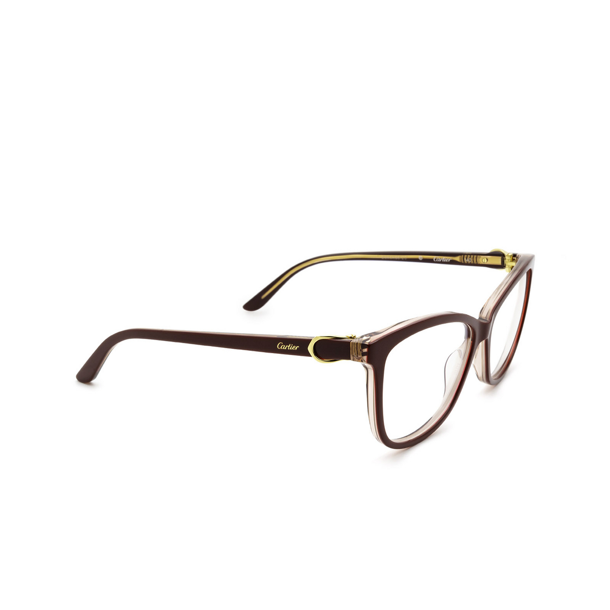Cartier CT0129O Eyeglasses 007 Burgundy - 2/4