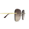 Cartier CT0147S Sunglasses 004 gold - product thumbnail 3/4