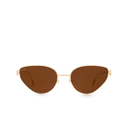 Cartier® Cat-eye Sunglasses: CT0155S color Gold 002.