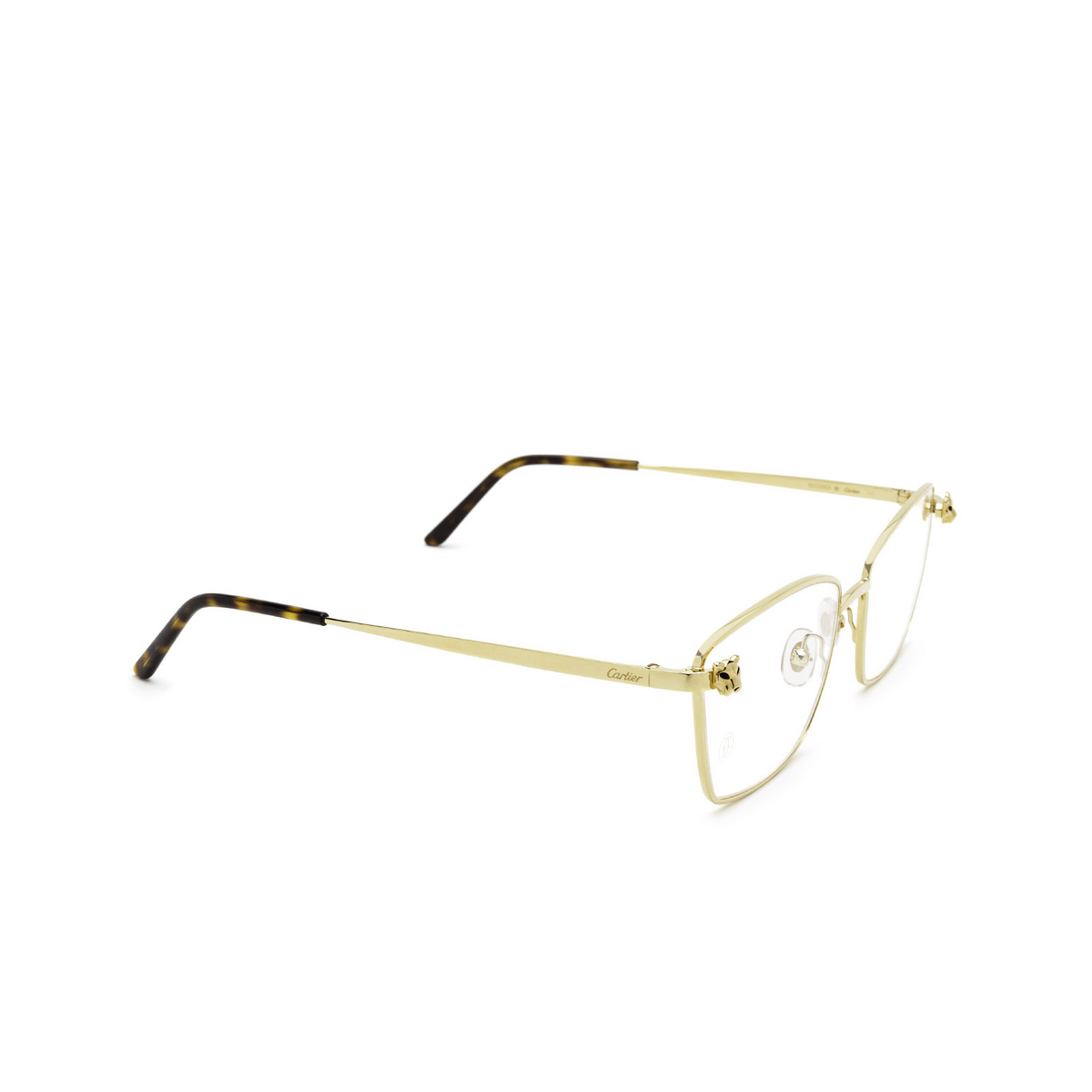 Cartier CT0209O Eyeglasses 001 Gold - three-quarters view