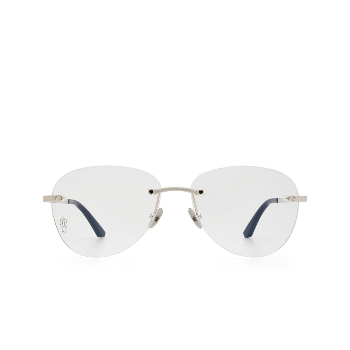 Cartier CT0254O Eyeglasses 002 Silver - front view