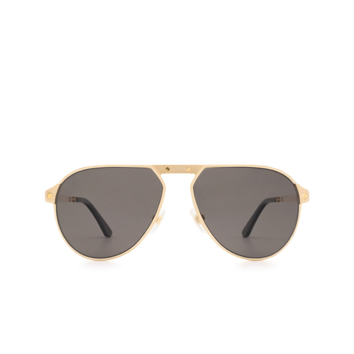 Cartier® Sunglasses: CT0265S color Gold 001 - front view.
