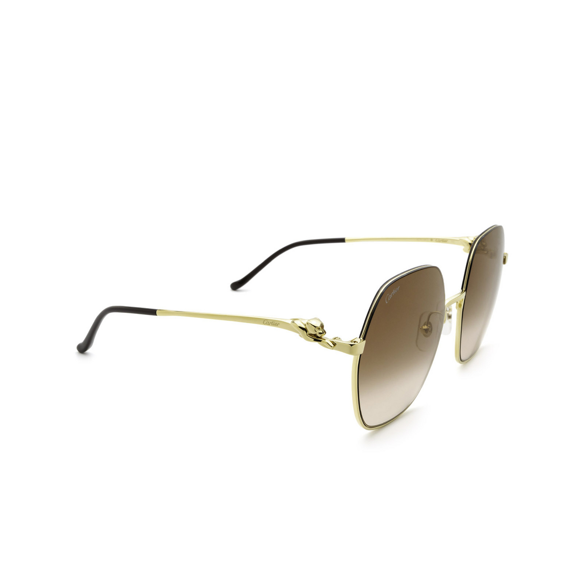 Cartier CT0267S Sunglasses 002 Gold - three-quarters view