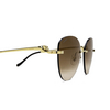 Cartier CT0269S Sonnenbrillen 002 gold - Produkt-Miniaturansicht 3/5