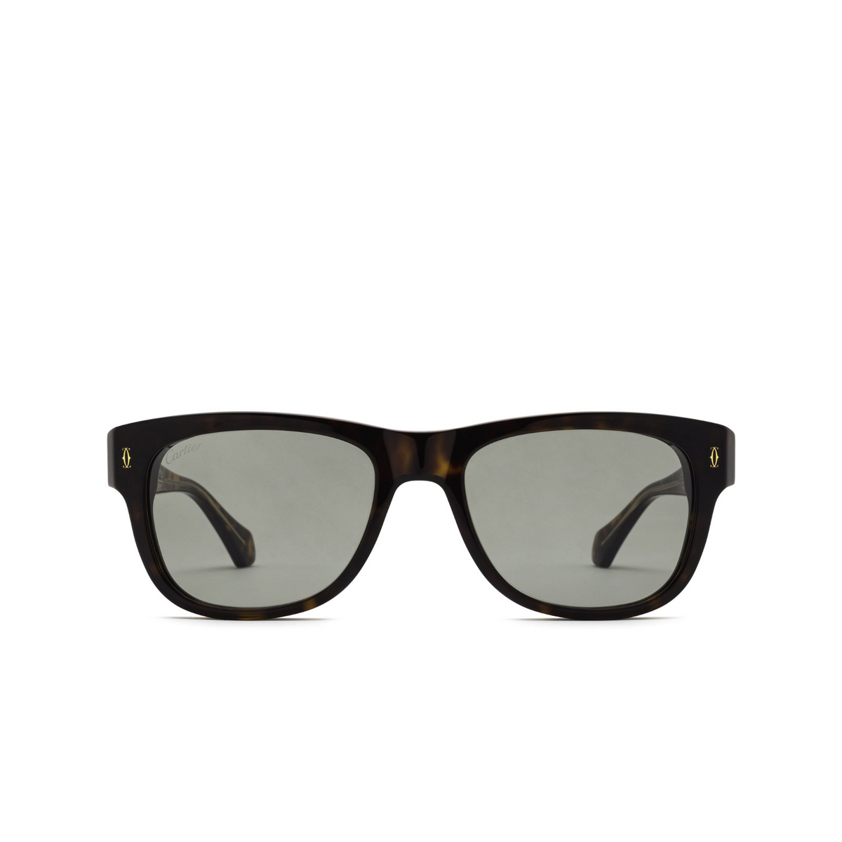 Cartier® Square Sunglasses: CT0277S color Havana 002 - front view.