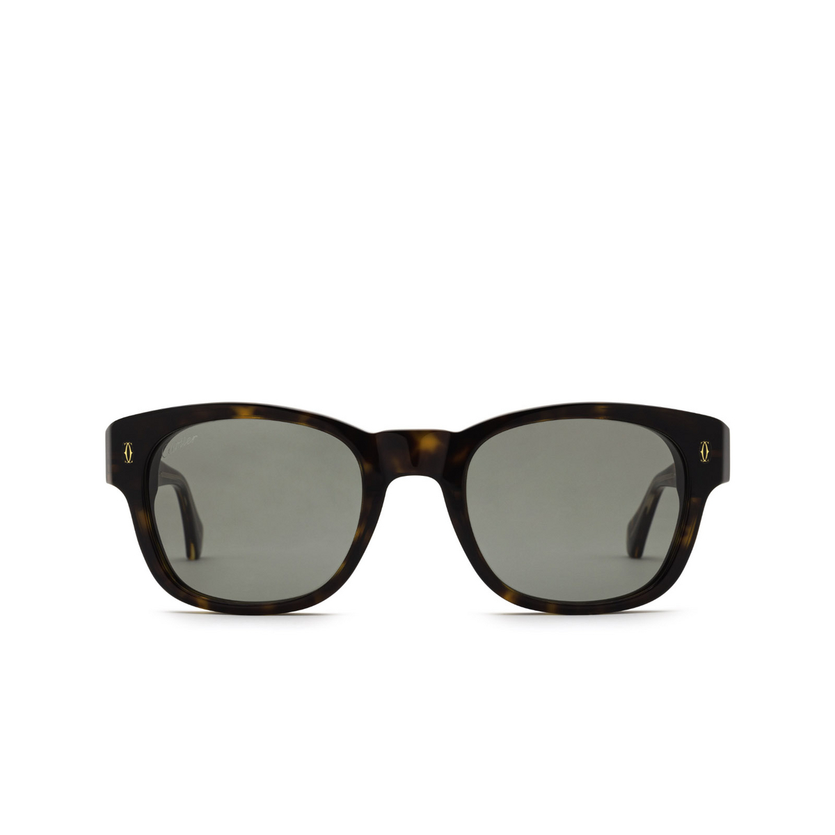 Cartier® Square Sunglasses: CT0278S color Havana 002 - front view.