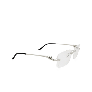 Gafas graduadas Cartier CT0281O 004 silver - Vista tres cuartos