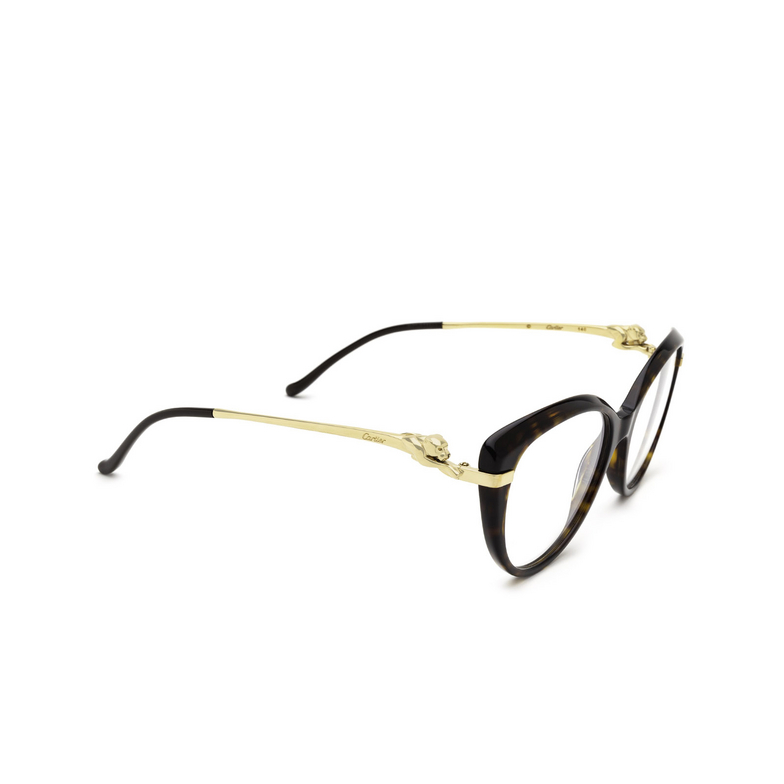 Gafas graduadas Cartier CT0283O 002 dark tortoise & gold - 2/4