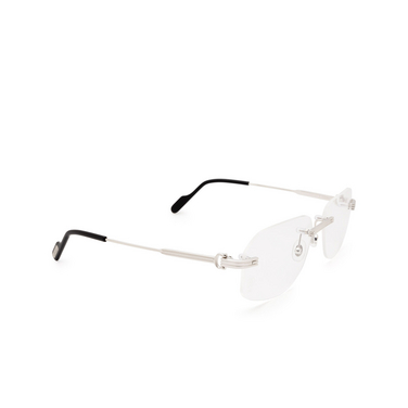 Lunettes de vue Cartier CT0284O 001 silver - Vue trois quarts