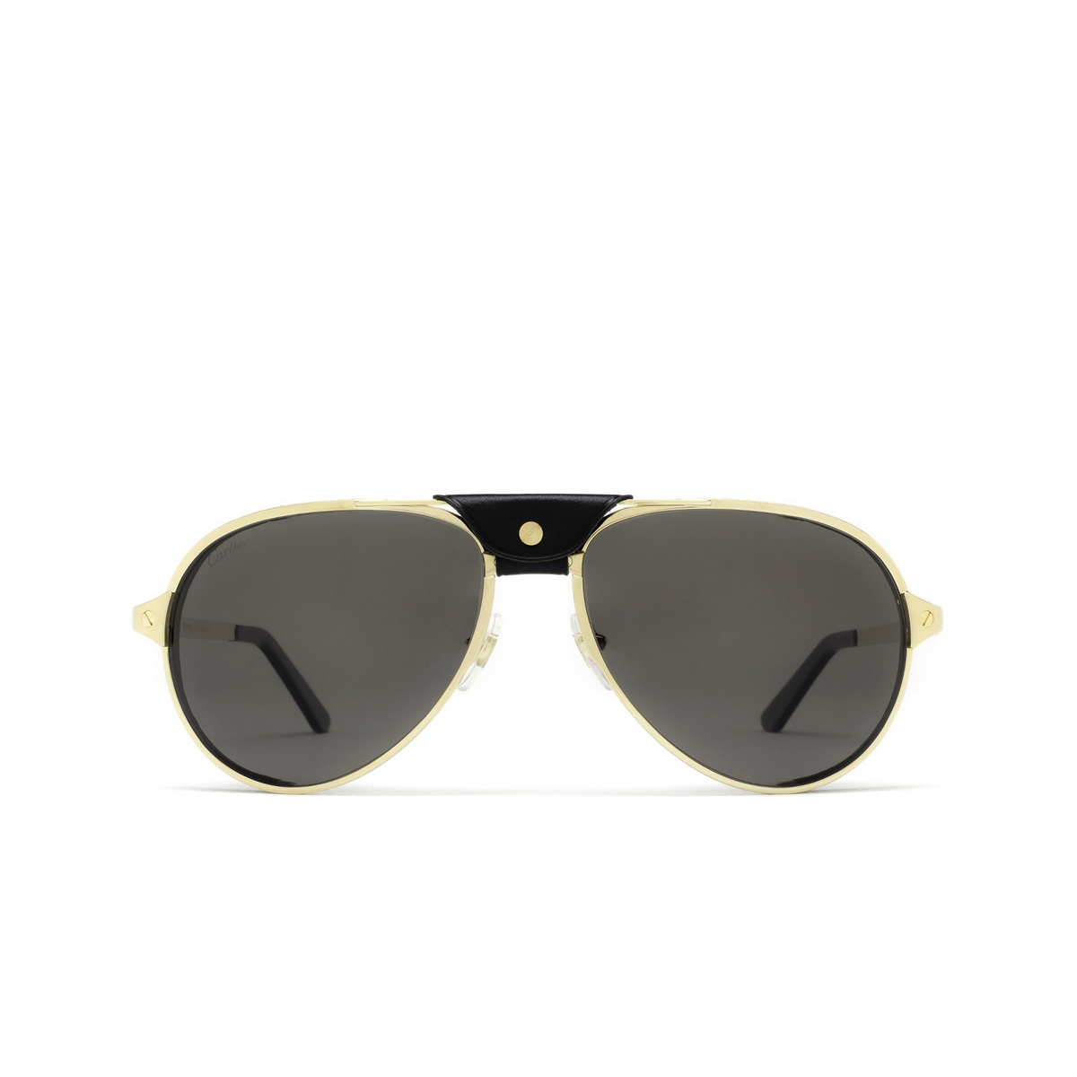Cartier® Aviator Sunglasses: CT0296S color Gold 001 - front view.