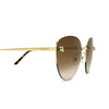 Gafas de sol Cartier CT0301S 002 gold - Miniatura del producto 3/4