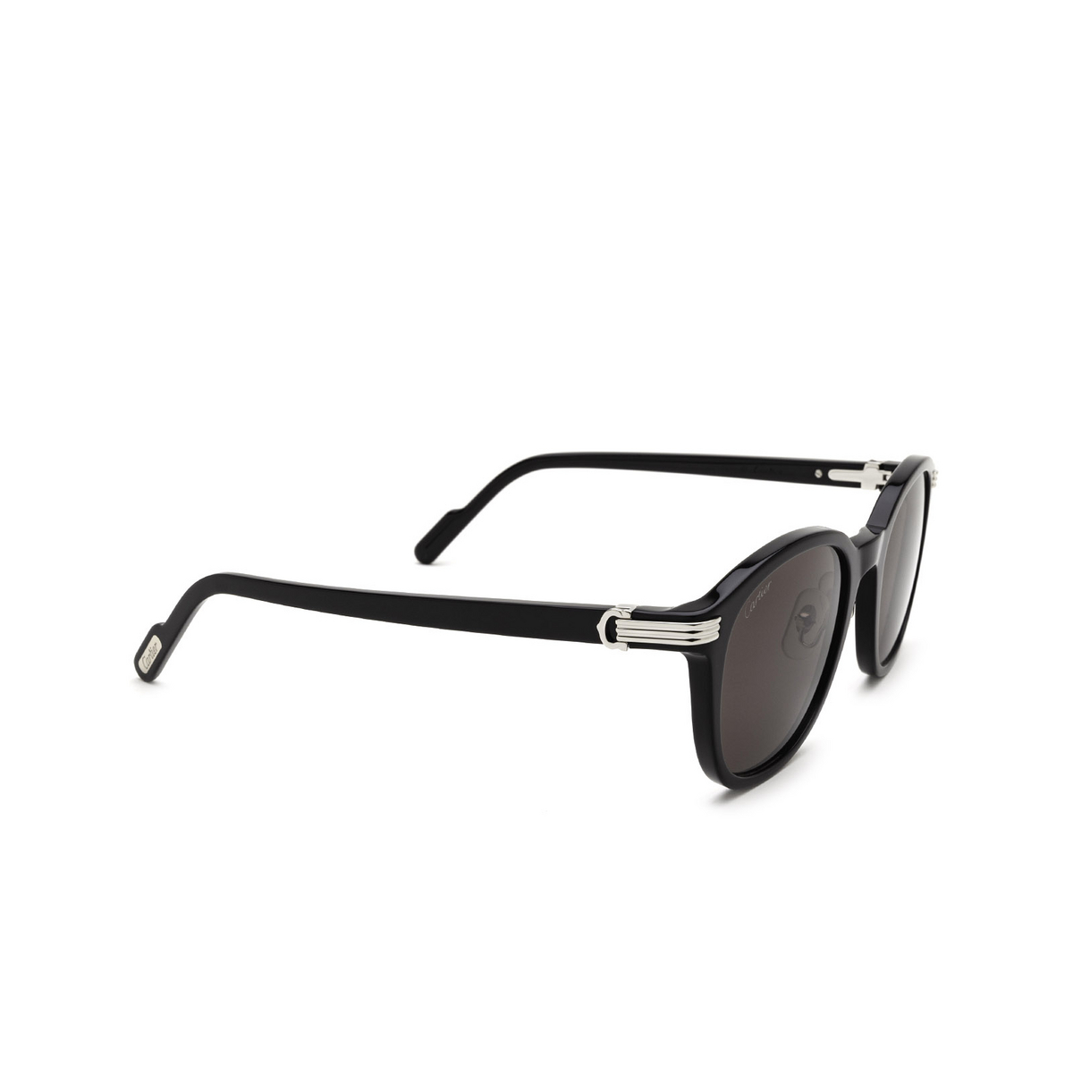 Cartier CT0302S Sunglasses 005 Black - three-quarters view