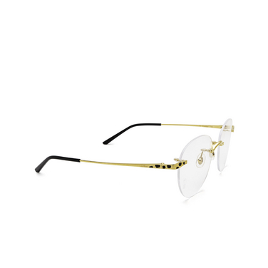 Gafas graduadas Cartier CT0309O 001 gold - Vista tres cuartos