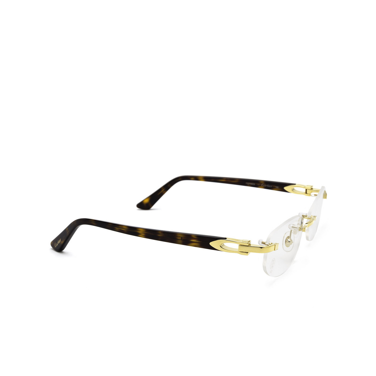 Cartier CT0318O Eyeglasses 002 Havana - three-quarters view