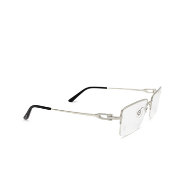 Gafas graduadas Cartier CT0319O 004 silver - Vista tres cuartos