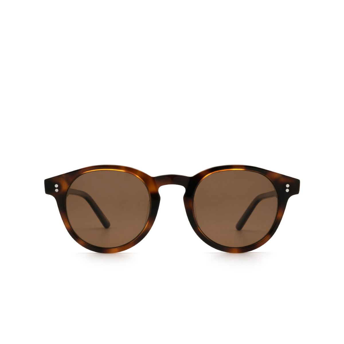 Chimi® Round Sunglasses: 03 color Tortoise - front view.
