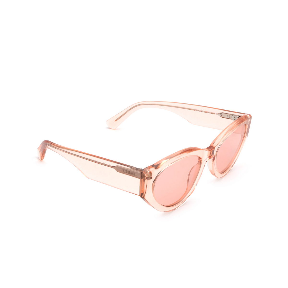 Chimi® Cat-eye Sunglasses: 06 color Pink - three-quarters view.