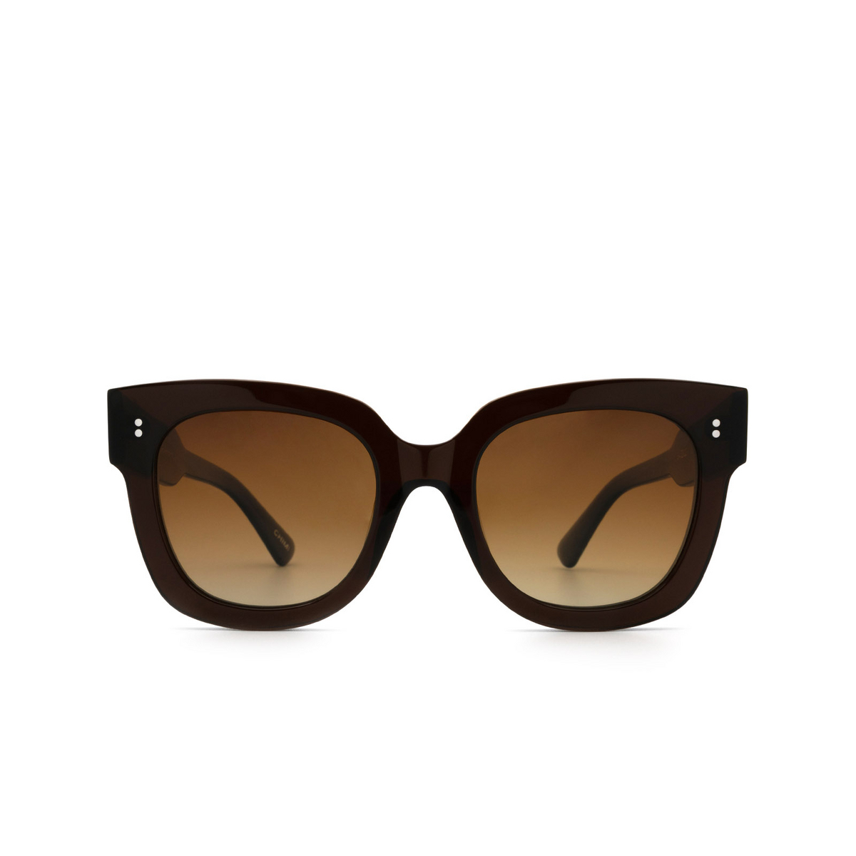 Chimi® Square Sunglasses: 08 color Brown - front view.