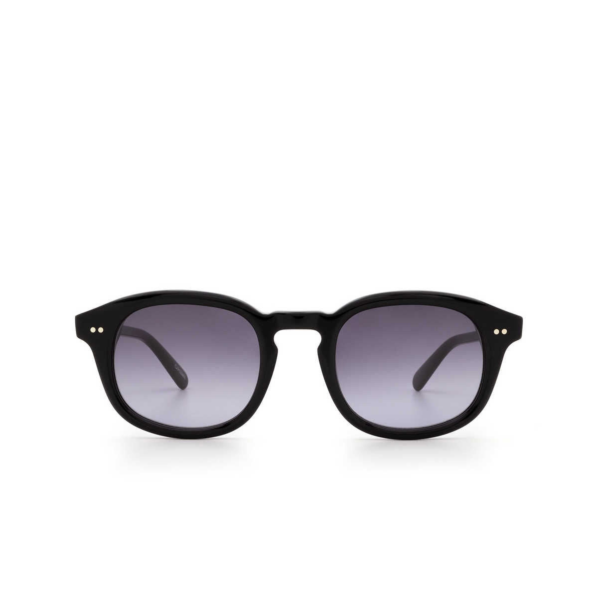 Chimi® Square Sunglasses: #102 color Black - front view.