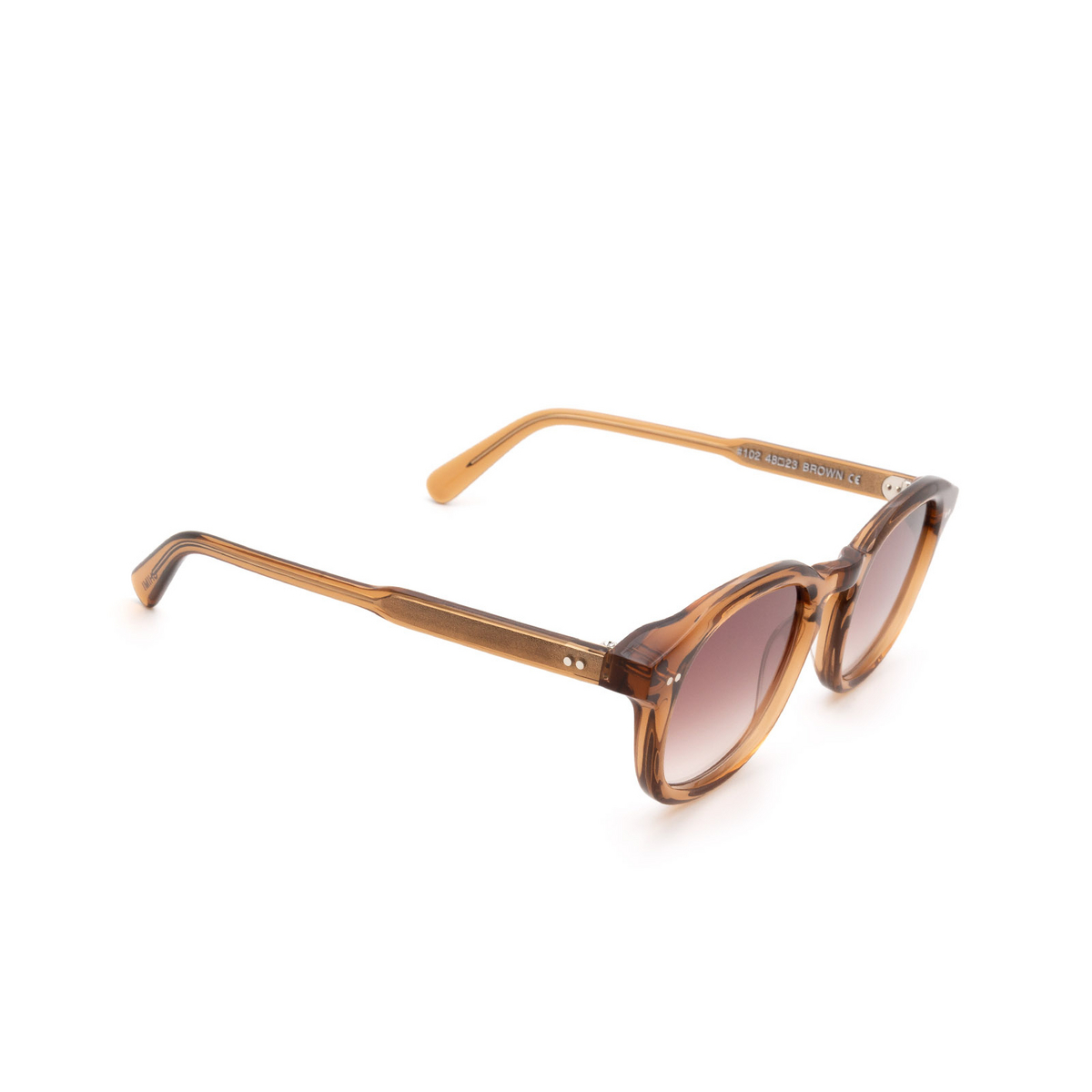 Chimi #102 Sunglasses BROWN Brown Cinnamon - three-quarters view