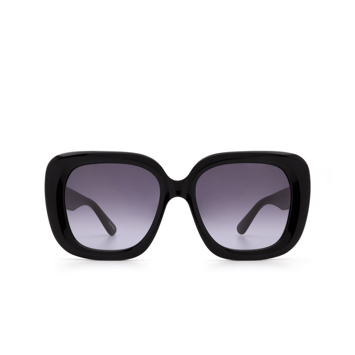 Chimi® Square Sunglasses: #108 color Black - front view.