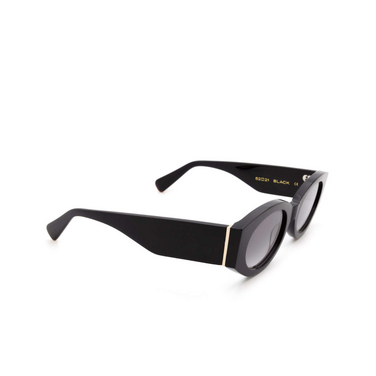Chimi CRAFTMANSHIP ROUND Sunglasses BLACK - three-quarters view