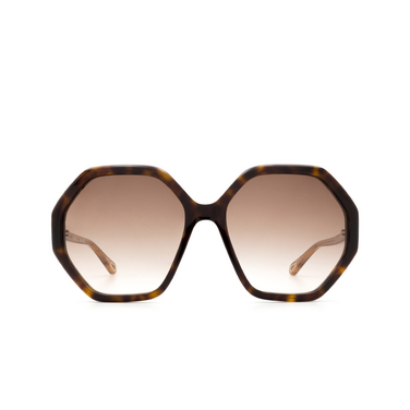 Lunettes de soleil Chloé CH0008S 004 havana - Vue de face