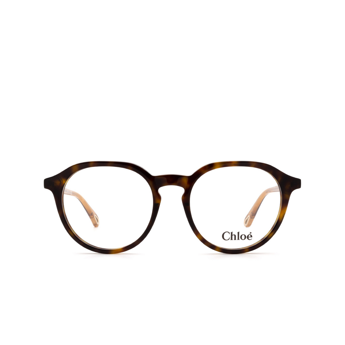 Chloé CH0012O round Eyeglasses 008 Havana - front view