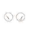 Chloé CH0022O round Eyeglasses 007 gold & havana  - product thumbnail 1/4