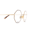 Chloé CH0022O round Eyeglasses 007 gold & havana  - product thumbnail 3/4