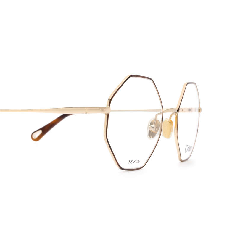 Chloé CH0022O round Eyeglasses 007 gold & havana  - 3/4