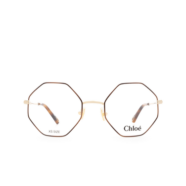 Chloé CH0022O round Eyeglasses 007 gold & havana  - front view